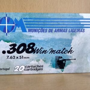 MUNIÇÕES PORTUGUESAS .308 WIN. MATCH